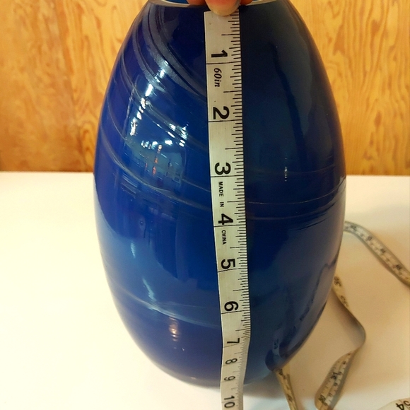 Artisan Handmade Glass Vase in Blue - Picture 4 of 9